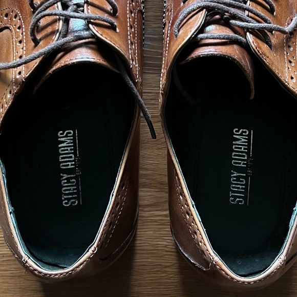 Stacy Adams Size 12W Wingtip Shoes - Picture 2 of 4
